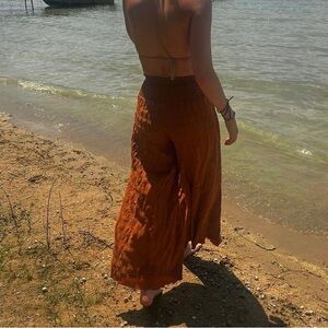 High stretch Waist Hippie Pants Burnt Orange